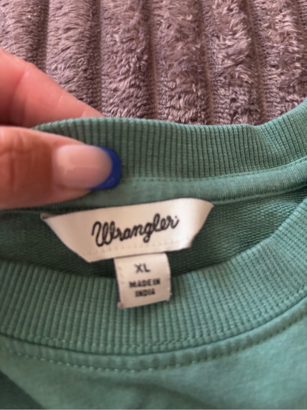 Wrangler teal crewneck sweatshirt - Picture 2 of 2